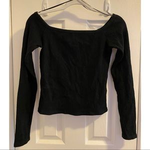Zara black off the shoulder top size L